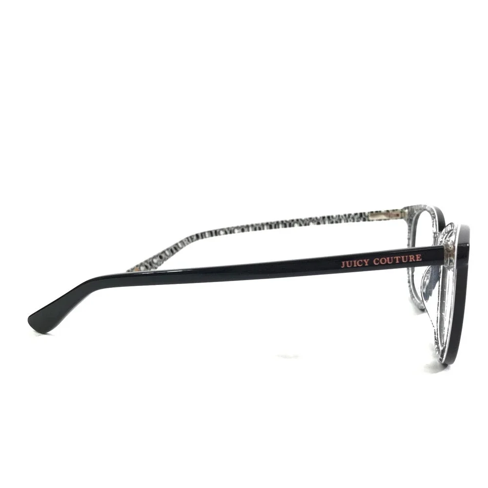 Juicy Couture Eyeglasses Frames JU310 807 Black White Cat Eye Full Rim 50-17-135
